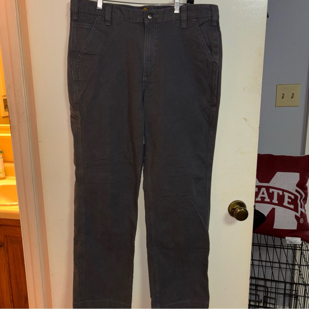 Carhartt Men's Gray Straight-Fit Chinos. Look Brand New. 36x32.